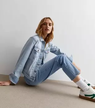 Бледно-синяя джинсовая куртка New Look, бледно-голубой