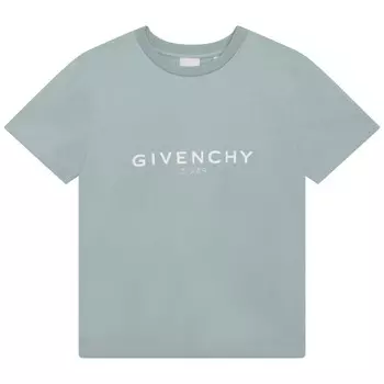 Бледно-синяя футболка с логотипом Givenchy, синий