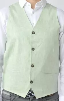 Бледно-зеленый жилет Luchiano Visconti