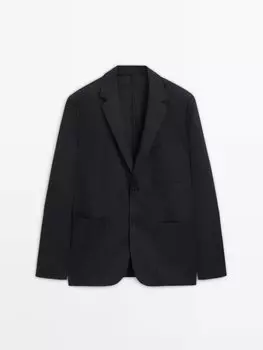Блейзер 100% хлопок Massimo Dutti, синий