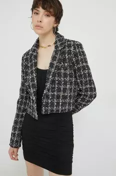 Блейзер Abercrombie & Fitch с добавлением шерсти, черный