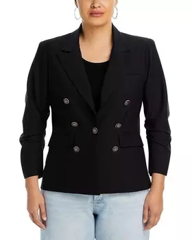 Блейзер AQUA со сборками на рукавах, черный