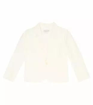 Блейзер aristide из льна и хлопка Bonpoint, белый