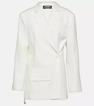 Блейзер асимметричного кроя la veste tibau Jacquemus, белый