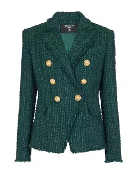Блейзер Balmain, зеленый