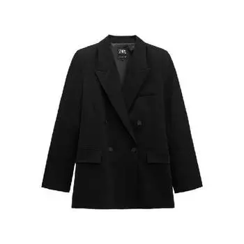Блейзер базовый Zara, черный