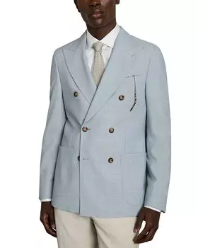 Блейзер "Belmont" двойной, фактурный REISS, синий