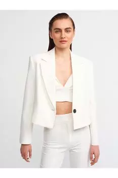 Блейзер – Белый – Классический крой Dilvin, белый