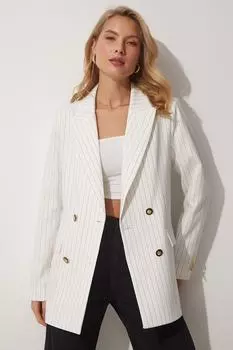 Блейзер - Белый - Oversize Happiness stanbul