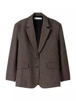 Блейзер Bershka, темно-коричневый