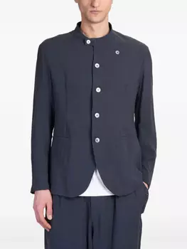 Блейзер без воротника Emporio Armani, синий