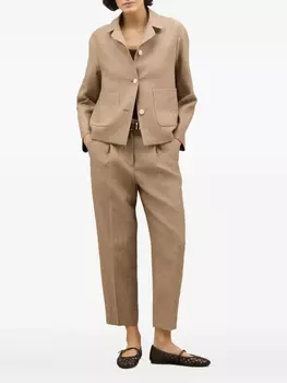 Блейзер Boglioli из льняной ткани, коричневый