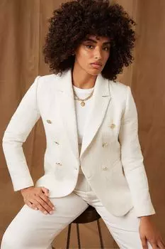 Блейзер букле Mint Velvet, белый