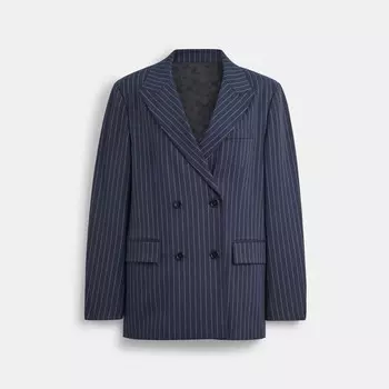 Блейзер Coach Double Breasted Blazer, цвет Navy/White