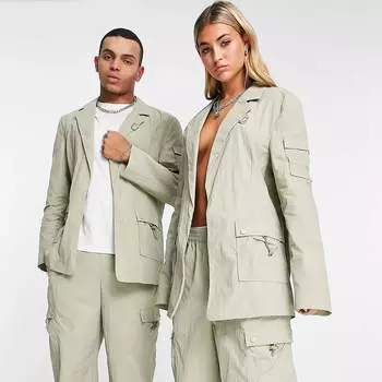 Блейзер Collusion With Hard Wear Details Unisex, светло-зеленый