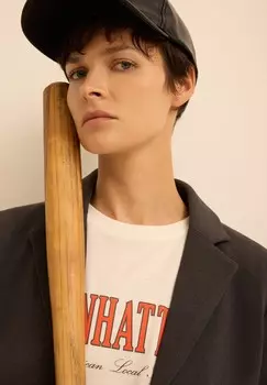 Блейзер CROP MONOPETTO Calliope, серый