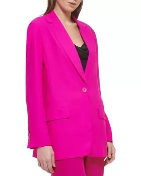 Блейзер DKNY Satin Back Crepe Blazer, цвет Electric Fuchsia