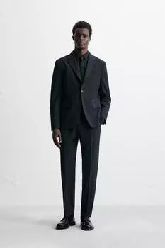Блейзер для комфортного костюма ZARA, темно-синий