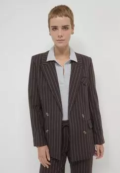 Блейзер DOPPIOPETTO GESSATA Calliope, темно-коричневый