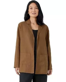 Блейзер Eileen Fisher Notch Collar Long, бронзовый