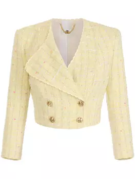 Блейзер Elisabetta Franchi с люрексом, желтый