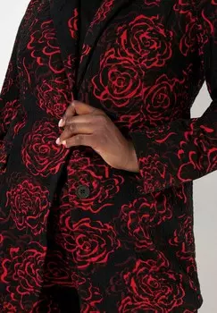 Блейзер FLORAL JACQUARD Ulla Popken, красный