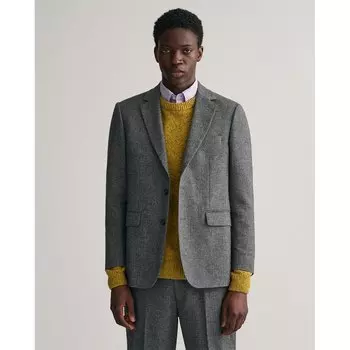 Блейзер Gant Herringbone, серый