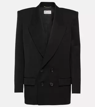 Блейзер Grain de Poudre SAINT LAURENT, черный