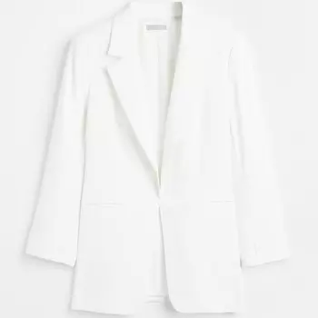 Блейзер H&amp;M 3/4-length-sleeve, белый