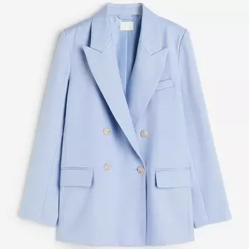 Блейзер H&amp;M Double-breasted, голубой