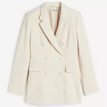 Блейзер H&amp;M Double-breasted, светло-бежевый