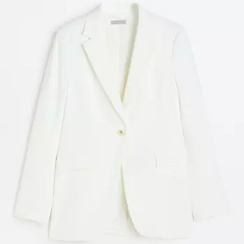 Блейзер H&amp;M Fitted, белый