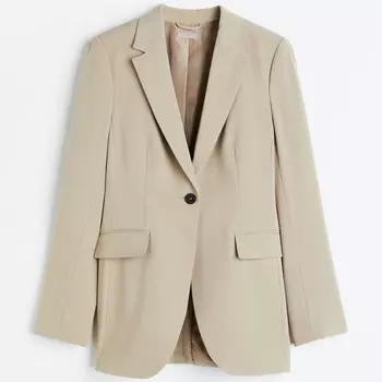 Блейзер H&amp;M Fitted, бежевый