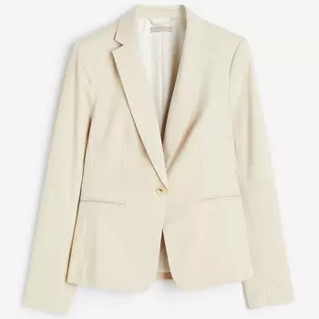Блейзер H&amp;M Fitted, светло-бежевый