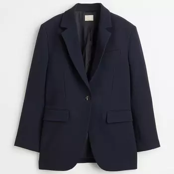 Блейзер H&amp;M One-button Wool, темно-синий