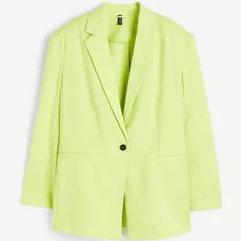 Блейзер H&amp;M Oversized Twill, светло-зеленый