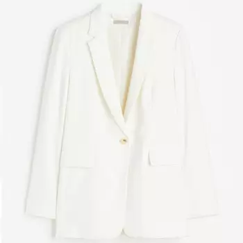 Блейзер H&M Single-breasted, белый