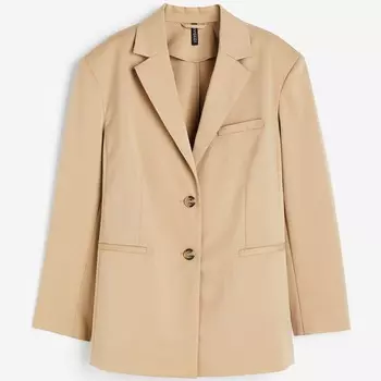 Блейзер H&amp;M Single-breasted, бежевый