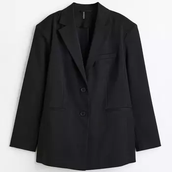 Блейзер H&M Single-breasted, черный