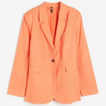 Блейзер H&M Single-breasted, оранжевый