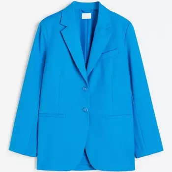 Блейзер H&amp;M Single-breasted, ярко-голубой