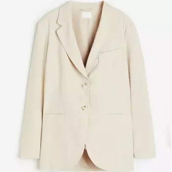 Блейзер H&amp;M Single-breasted, светло-бежевый