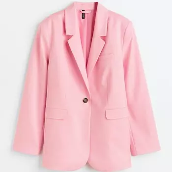 Блейзер H&amp;M Single-breasted, светло-розовый