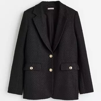 Блейзер H&amp;M Textured, черный