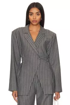 Блейзер House of Harlow 1960 x REVOLVE Marichelle, цвет Grey Lurex Stripe