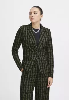 Блейзер Ihkate ICHI, цвет parrot green houndstooth