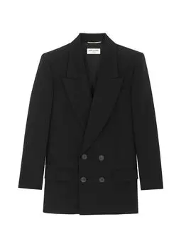 Блейзер In Grain De Poudre Saint Laurent, черный