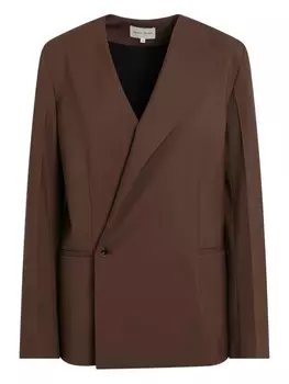 Блейзер из эластичной шерсти LouLou de Saison, коричневый