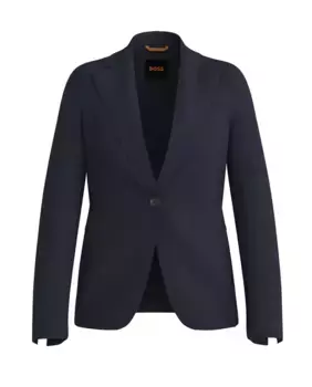 Блейзер из эластичной ткани Boss Orange, тёмно-синий