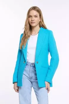 Блейзер из букле River Island, синий